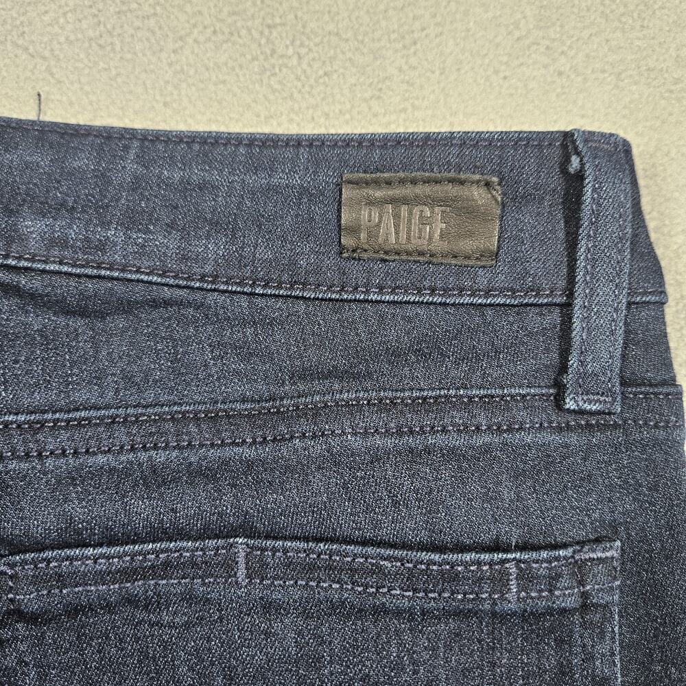 Paige Jeans Womens 27 Manhattan Bootcut Dark Wash Stretch Kolbie Whiskering - Picture 9 of 14